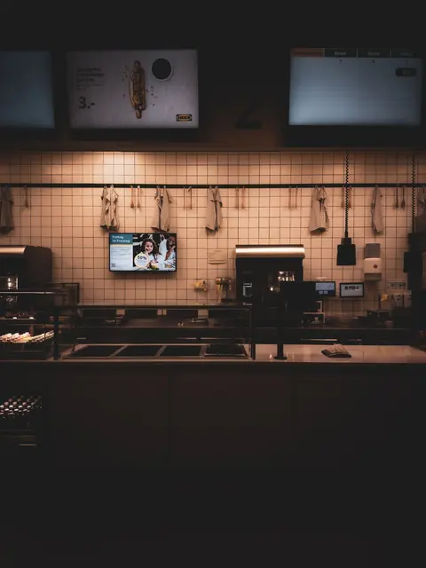 The bar after dark